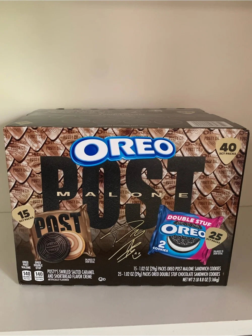 Empty post Malone Oreos box sealed